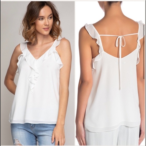 Naked Zebra Tops - ❤️HOST PICK❤️Ruffle Front Blouse